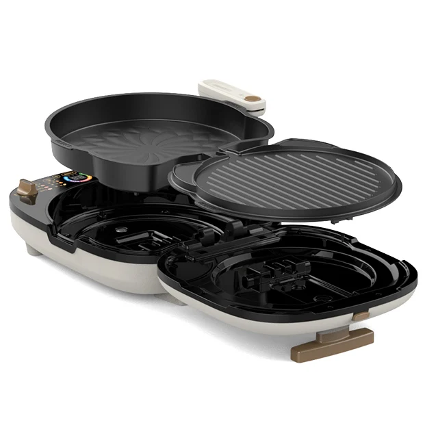 New generation steam roasting Breakfast Bread Toasting Nonstick Round Sandwich Grill Pan Press Grill Pancake Electric baking pan