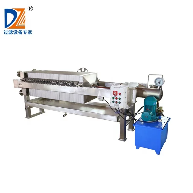 Shanghai Dazhang Hydraulic chamber filter press for Wine, Milk, Chemical, wastwater treatment Industry
