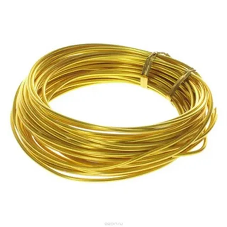 Best Selling 0.2-1mm Solid Colorfast DIY Craft Accessories Aluminum Wire Non Tarnish Gold Plated Gauge Copper Wire