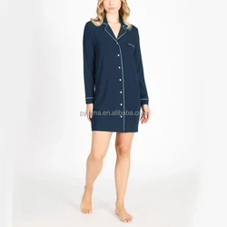 Lightweight Rayon Fibers Cool Touch Women Nightshirt, Modal Nightshirt