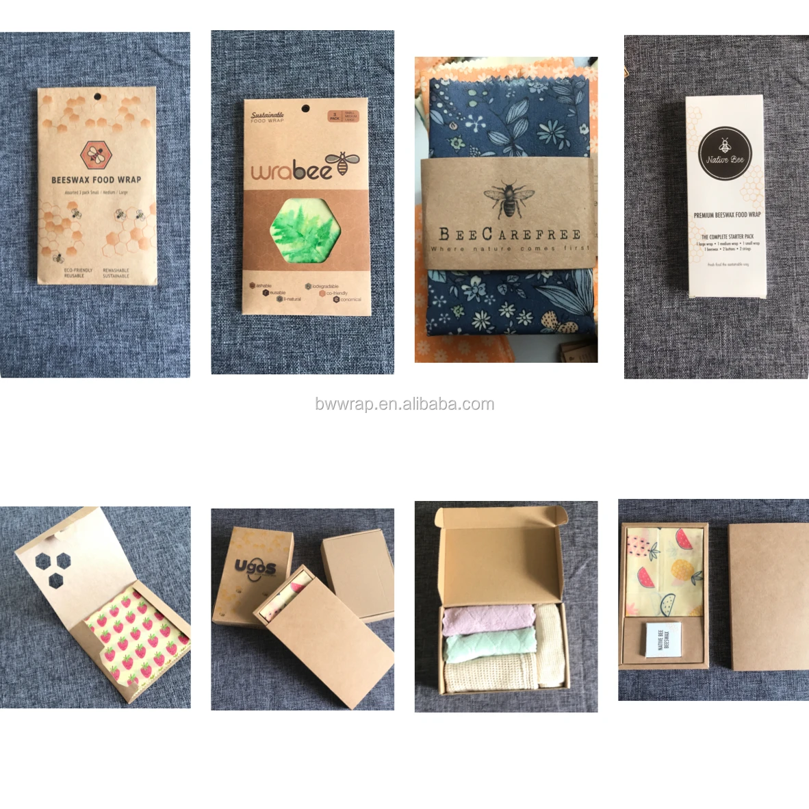 
Customize Food Wrap Food Grade Natural Organic Beeswax Food Wraps Paper Cloth Bee Wax Wrap Roll 