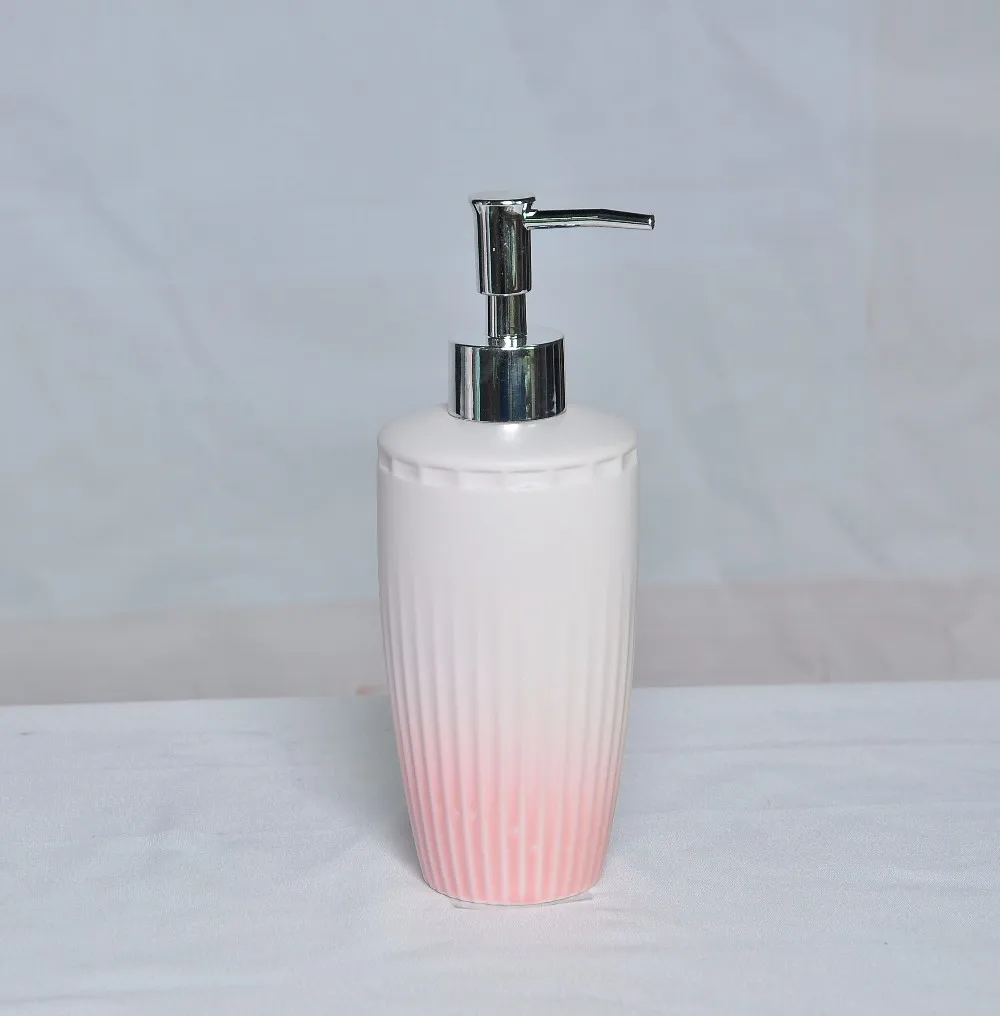 JIASHUN Bathroom Accessories Set 6 pcs Gift set Tumbler Toothbrush cup soap dish soap dispenser waste Bin toothbrush holder