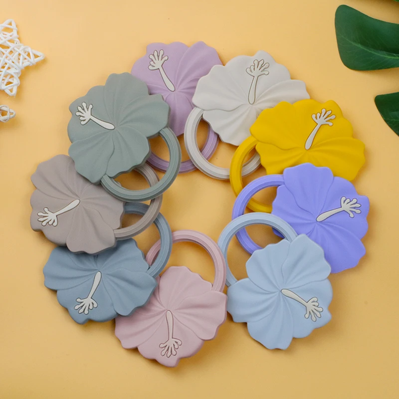 $0.01 Free Sample Cute Flower Teether Bpa Free Silicone Soft Infant Toys Cartoon Teether For Baby Teething