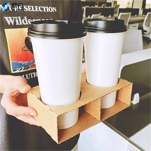 Wood Pulp Recycle Kraft Paper Recycled Materials Offset Printing Flexo Printing Recyclable Takeaway FSC Yogurt Cup Paper Holder