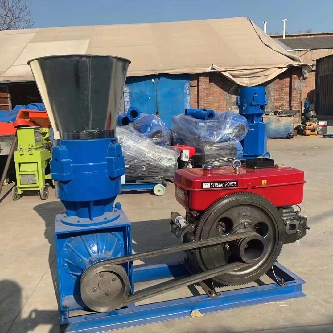 WEIYAN 1000KG/H Diesel Engine 35HP Animal Feed Processing Special Poultry Farm Cattle Mini Feed Pellet Machine