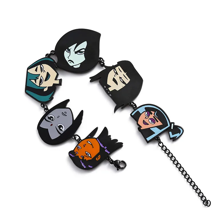 Factory Custom Bracelet Charm Fashion Cool Stainless Steel Women Men Bracelet 3D Cartoon Character Anime Bracelet for Gifts