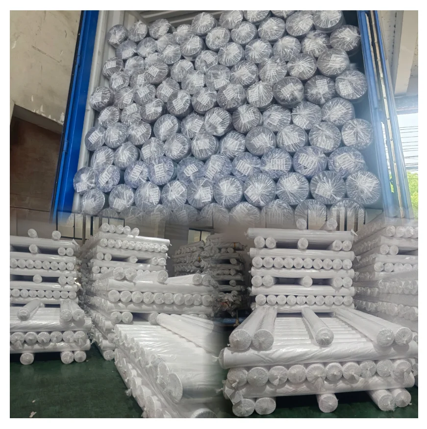 Xinlihao Plain  White Fabric Solid Dyed Brushed Microfiber home textile bed sheet fabric in Roll