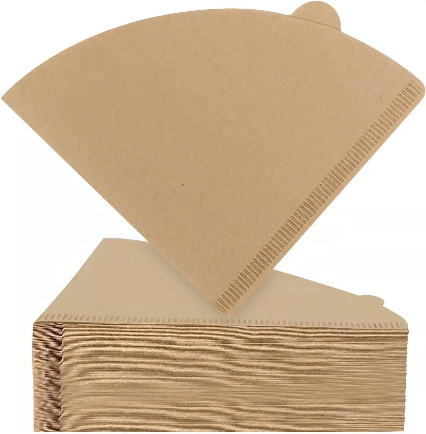 New Style Hot Selling Heat Sealable Disposable Drip 100 Pecs Box Natural Wood Pulp Cone V-Shaped Coffee Filter Paper