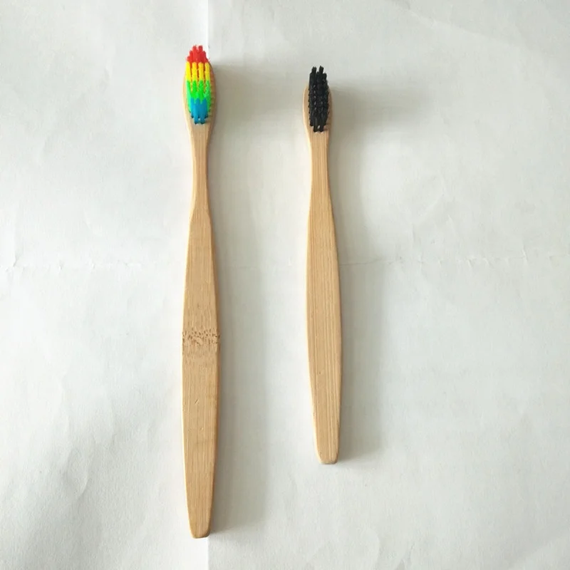 Custom Wholesale OEM Welcome Private Label Eco Biodegradable Adults Oral Clean Flat Handle Bamboo Toothbrush