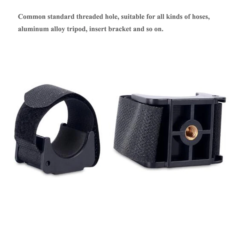 U Type 1/4 Threaded hole diameter 6mm Screw Magic Tape Clip for Fishing Lamp Flashlight Mount Camera Bracket