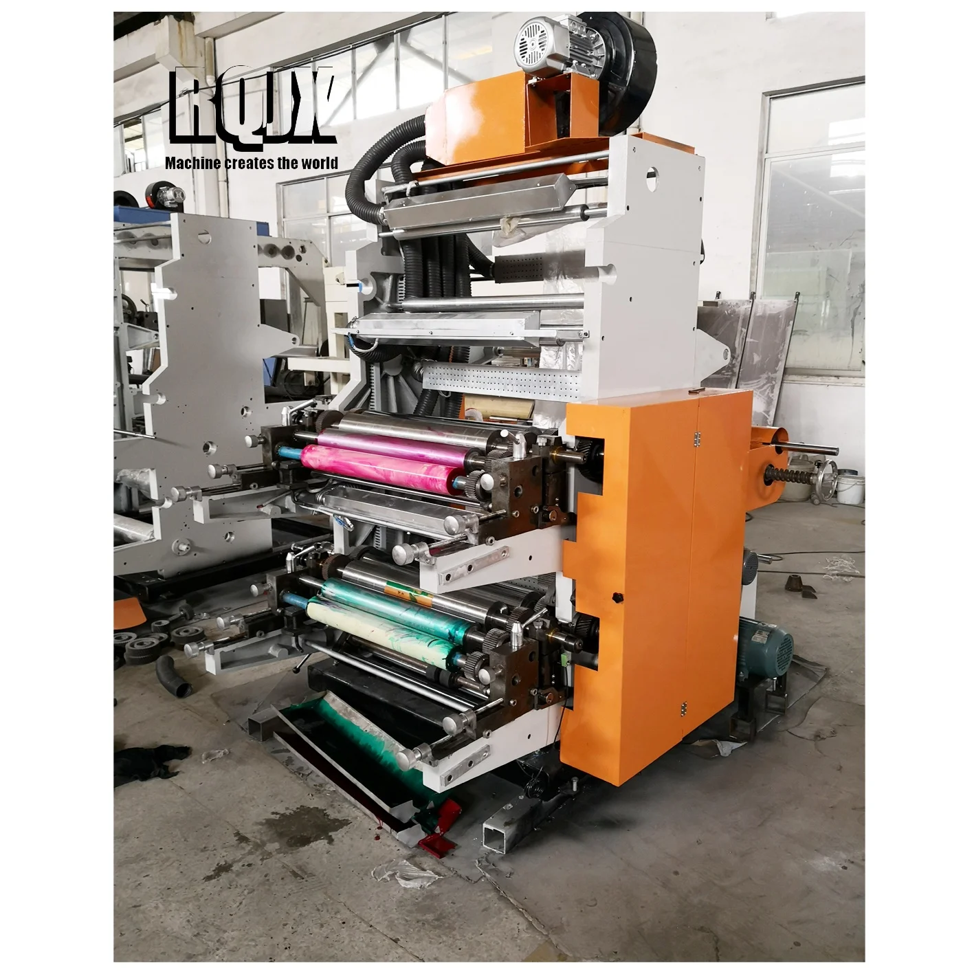 High quality 6 colour flexo printing machine in mexico Plastic Film New 2 Color Flexo Flexographic Printing Printers
