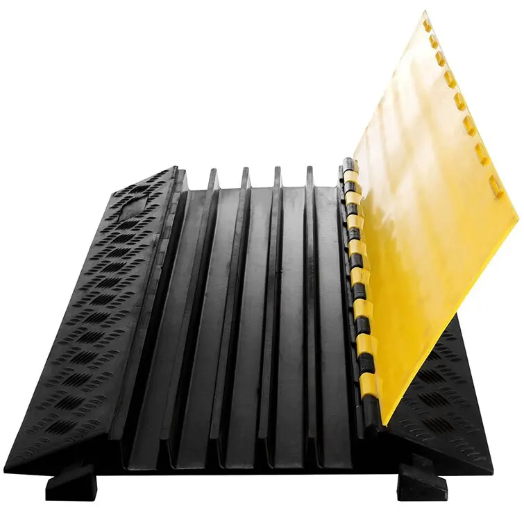 OEM Heavy Duty 5 Channel Rubber Cable Guard Protector Ramp