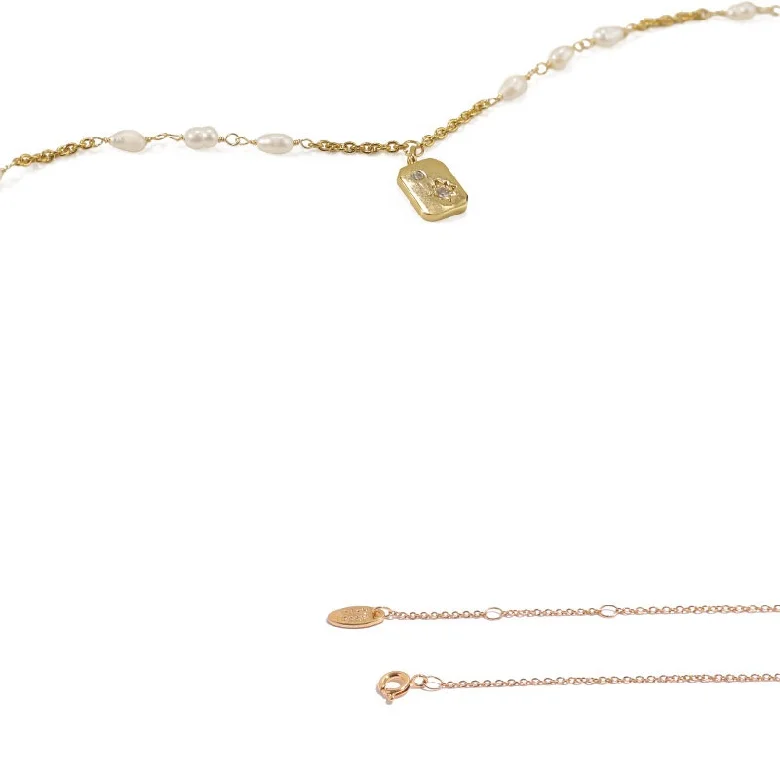 2023 Beaded Natural Freshwater Pearl Necklace Thin Chain Choker Necklaces for Women French Baroque Elegant Minimalist Jewelry