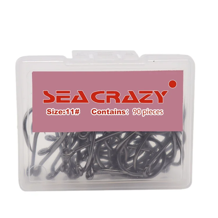  Factory High Carbon Steel Boxed Barbed Fishing Hooks Fish Box Hook With Circle