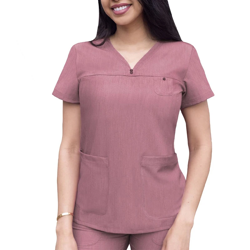 Inventory Monocolor Nutritionist Medical Uniform Women Scrub Set Wholesale Designer Medical Scrubs Uniform Surgery