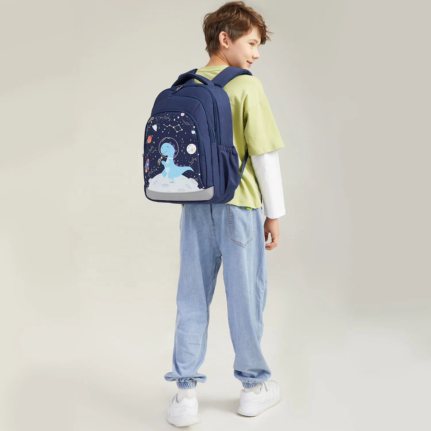 Детский рюкзак с мультипликационным динозавром, школьные ранцы для мальчиков и девочек, детские сублимационные сумки для книг