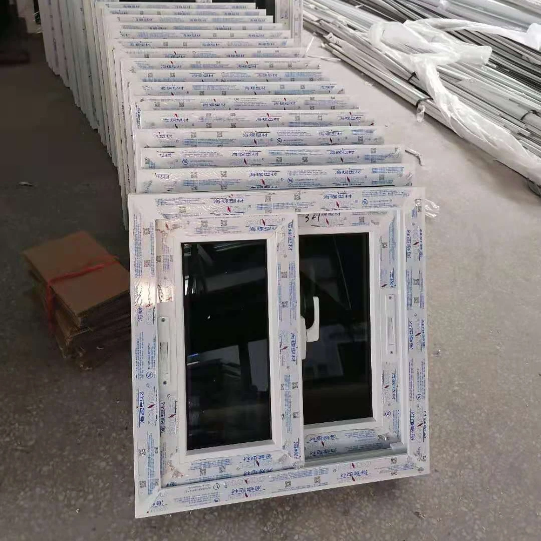 CONCH profile upvc /pvc small  sliding window design UPVC double glazed sliding windows with mosquito net