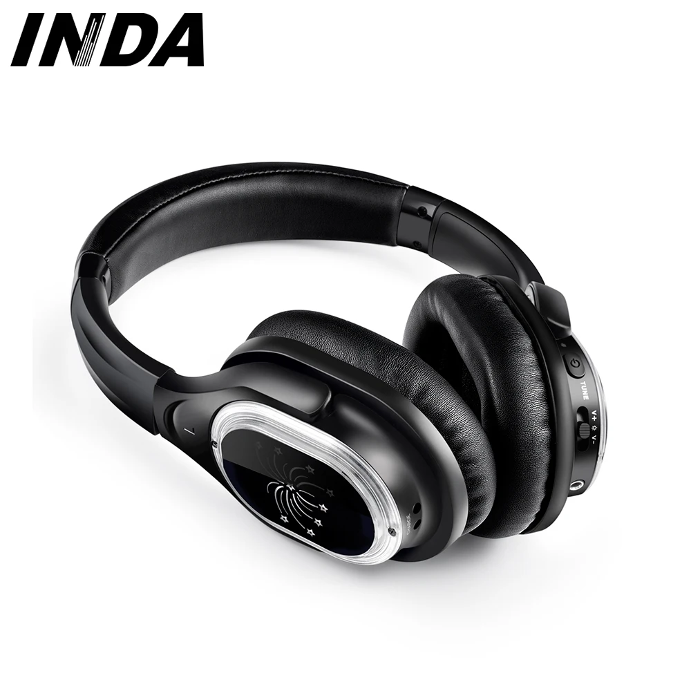 Top Sell Logo customized 3 Channels Silent Disco Headphones With LED Light