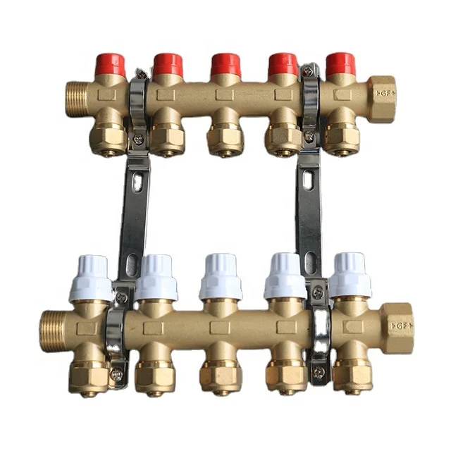 Латунный коллектор, 2-13 способов нагрева влажного пола, подогрев полов