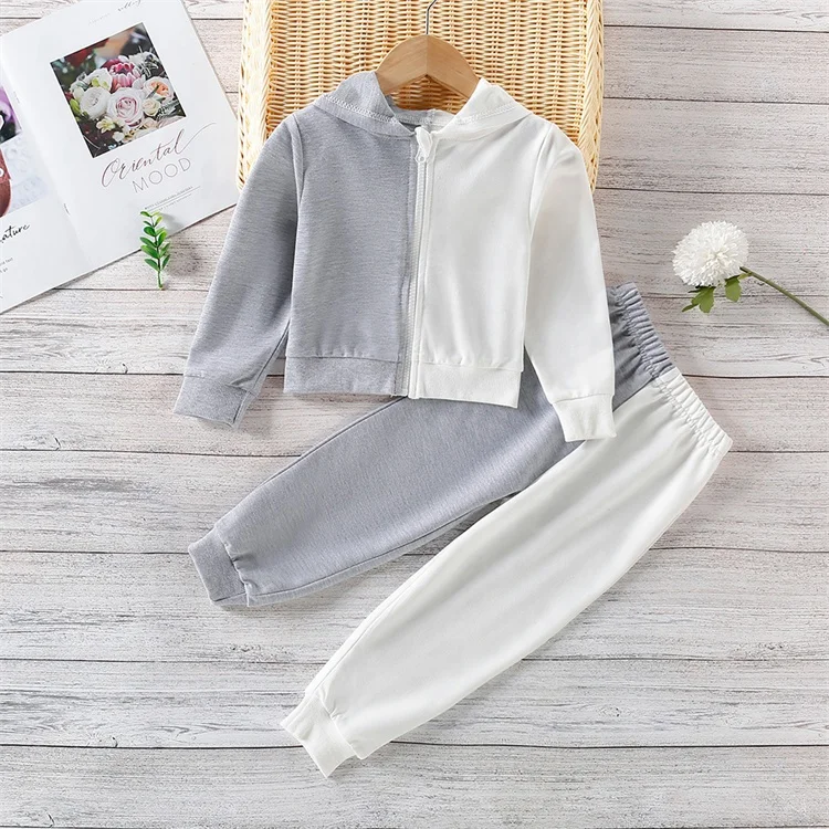 LF-29 2022 Wholesale Baby Clothing Thickened Suit Boutique Cotton Hoodie Kids Clothing Sets 2 Pieces kids girls Jogging set