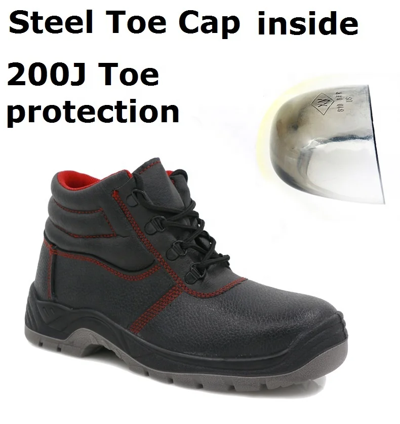 Customized Genuine leather Steel Toe Cap Puncture Proof Work Construction Safety Shoes for Men