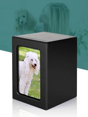 Commemorative pet urn wooden pull-out type photo capable Pet Cremation Funeral wooden box pet relic coffin