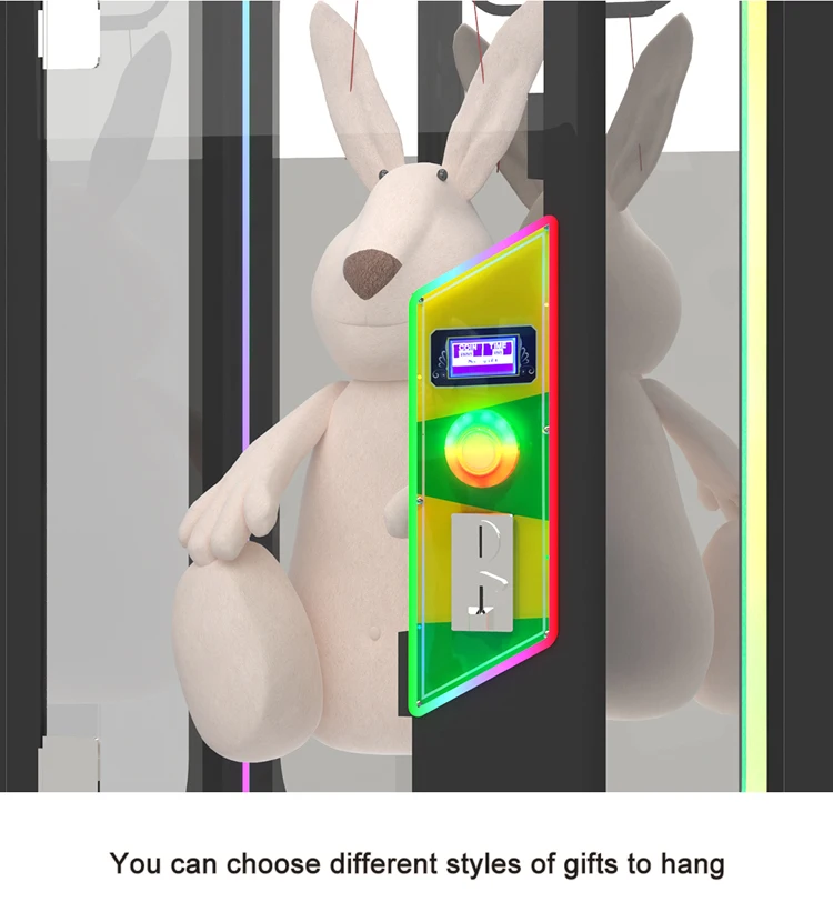 Customized Lucky 7 Arcade Coin Operated Games Scissors Cut Prize Gift Machine Gift Vending Game Machine