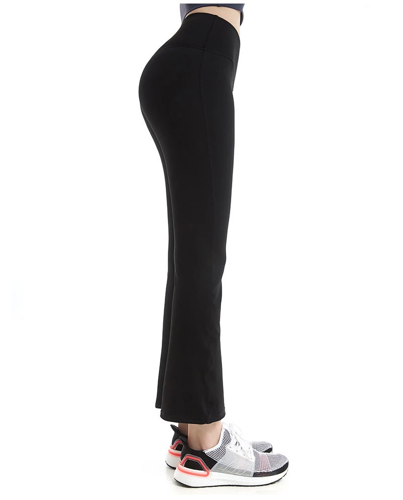 
New Arrival Latest Design High Waist Flare Wide Leg Yoga Tights Drop-Ship Women Fitness Pants 