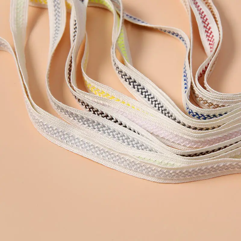 High quality New1.2cm wheat braid shoelace Cotton Herringbone Braid Shoelaces Af Sb Dunks Low High Sneakers Flat Shoe Laces