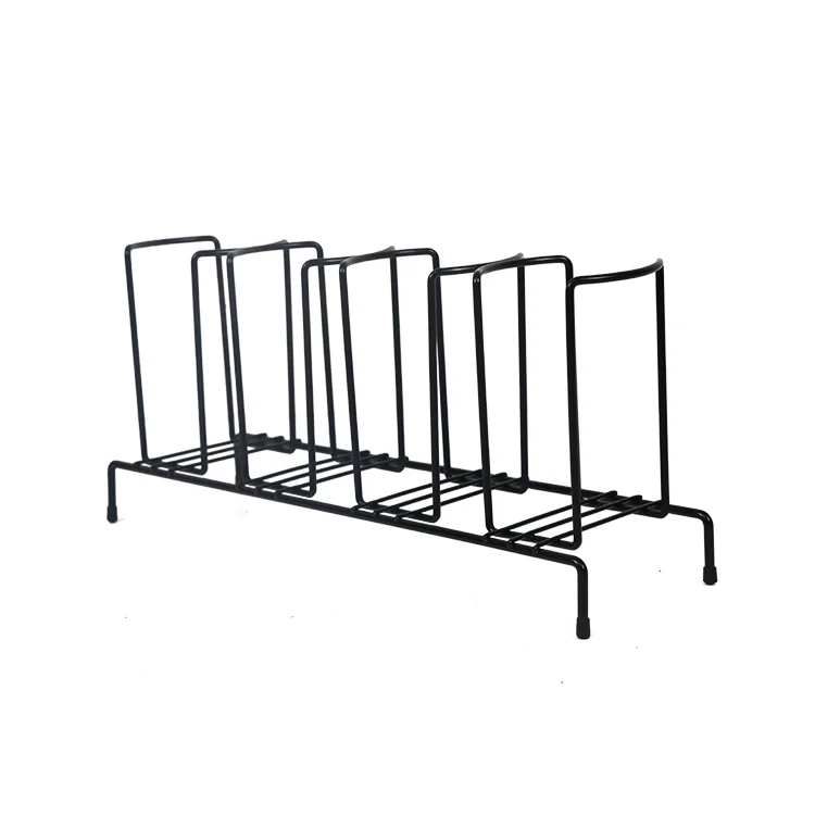 4 Dividers Metal Cup Storage Rack Paper Cup Holder for Retail Shops