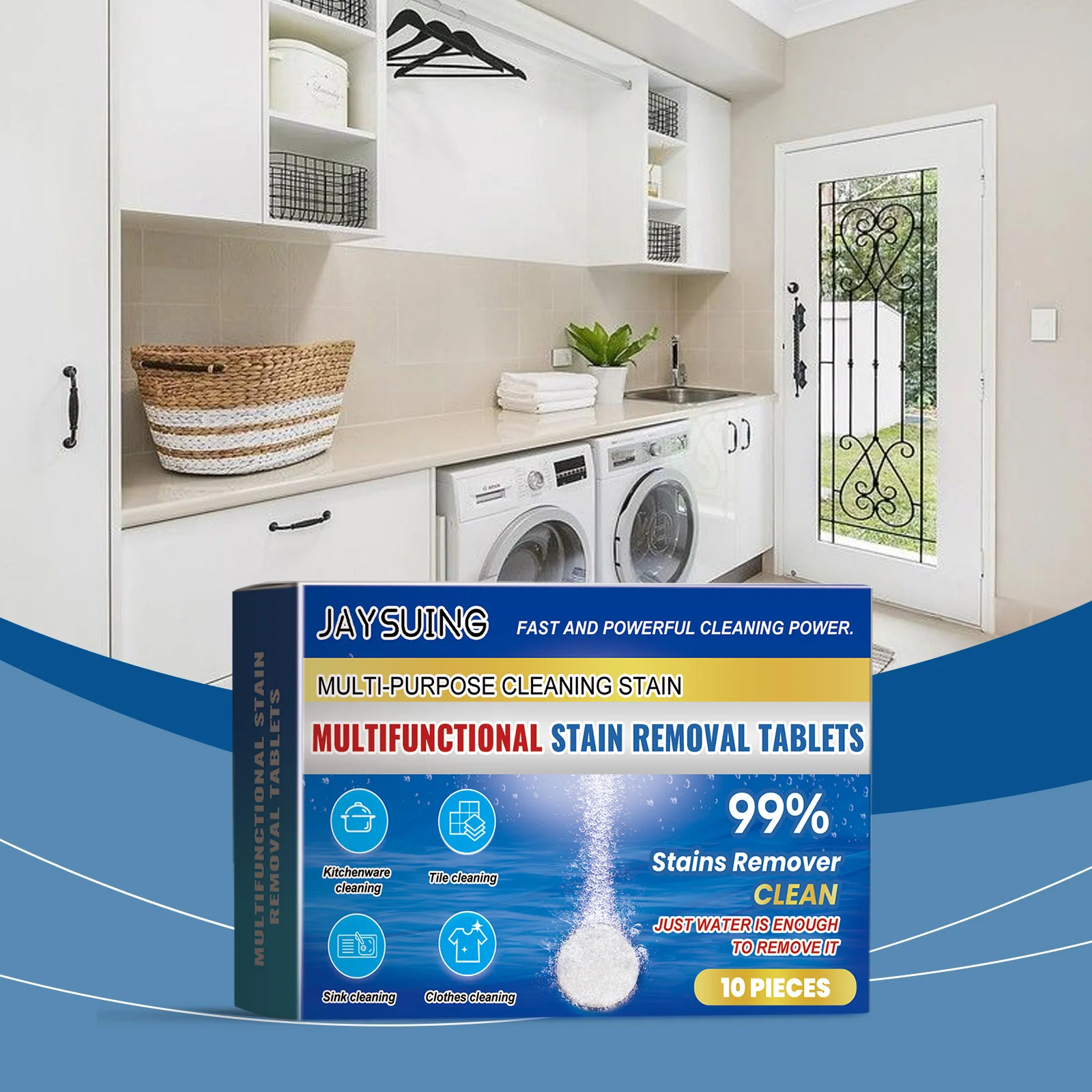 Jaysuing Cleaning Product Tablets Restoring Organic Cleaning Tablets Fast Multi Surface Clean Tablets