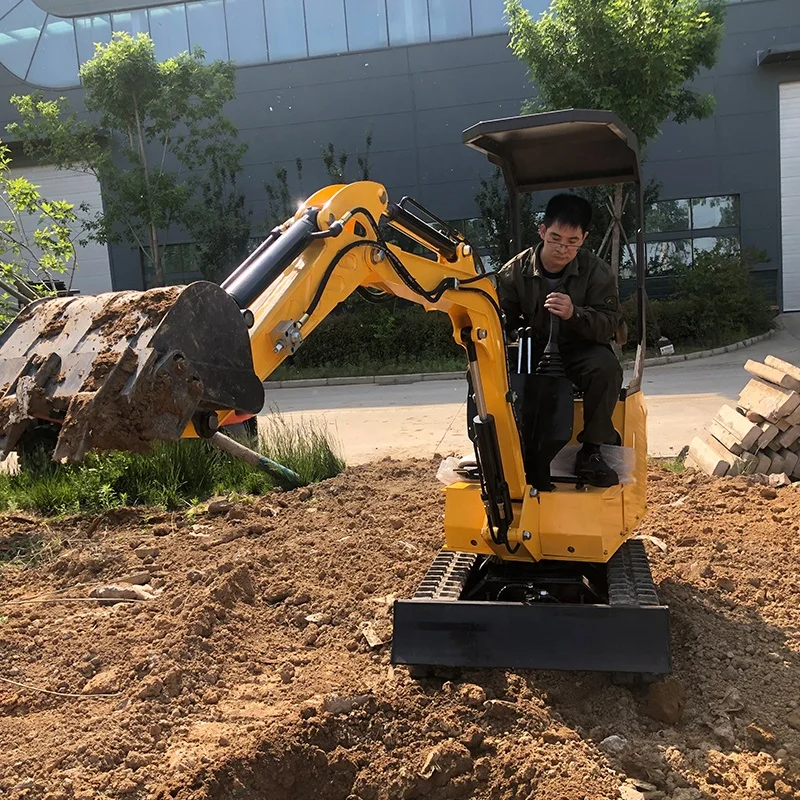 Sell Free Shipping Best Price Small Mining Track Hoe Trench Farm Digger 1Ton Mini Excavators For Home Use