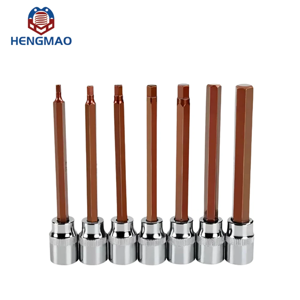 Factory Supply Chrome-Finish Steel Socket Wrench Screwdriver Hand Repairing Tools Hex Torx Square
