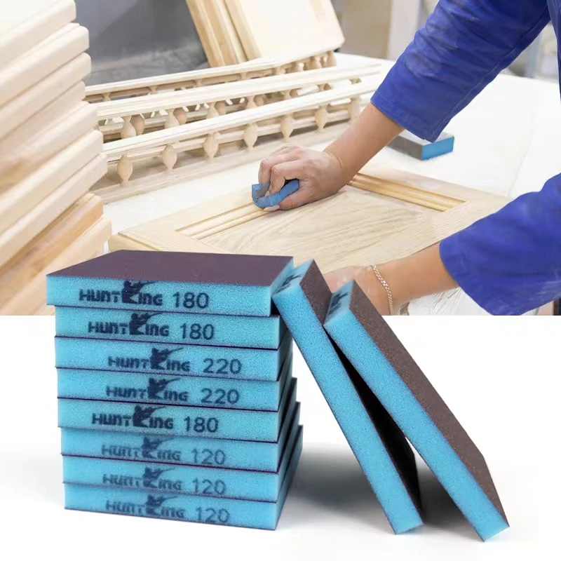 Губка для ручной полировки, пенопластовые шлифовальные блоки, абразивная шлифовальная полировальная наждачная бумага, губчатая подкладка для деревянной шлифовки