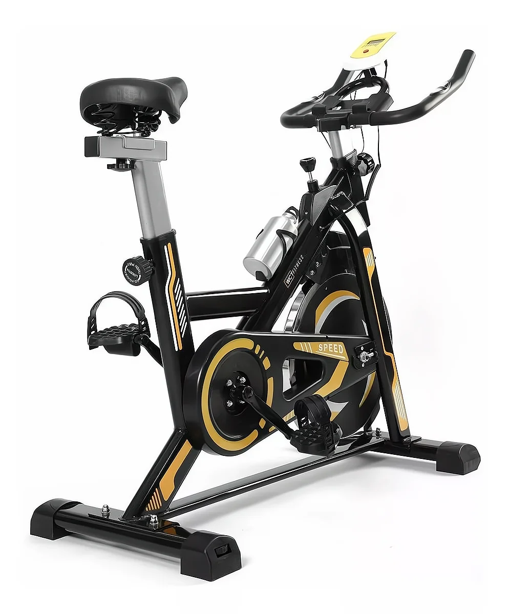 Home Gym Fitness Spin Bike Indoor Exercise With Integrated LCD Monitor Counter 6~13kgs Magnetic Brake System Made of Steel Metal