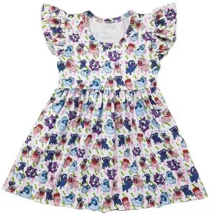 Baby Dress Girl Clothing Summer New Children Cotton Cartoon A-line Dress Kids Clothes Princess Tutu Dress 0-12 Years