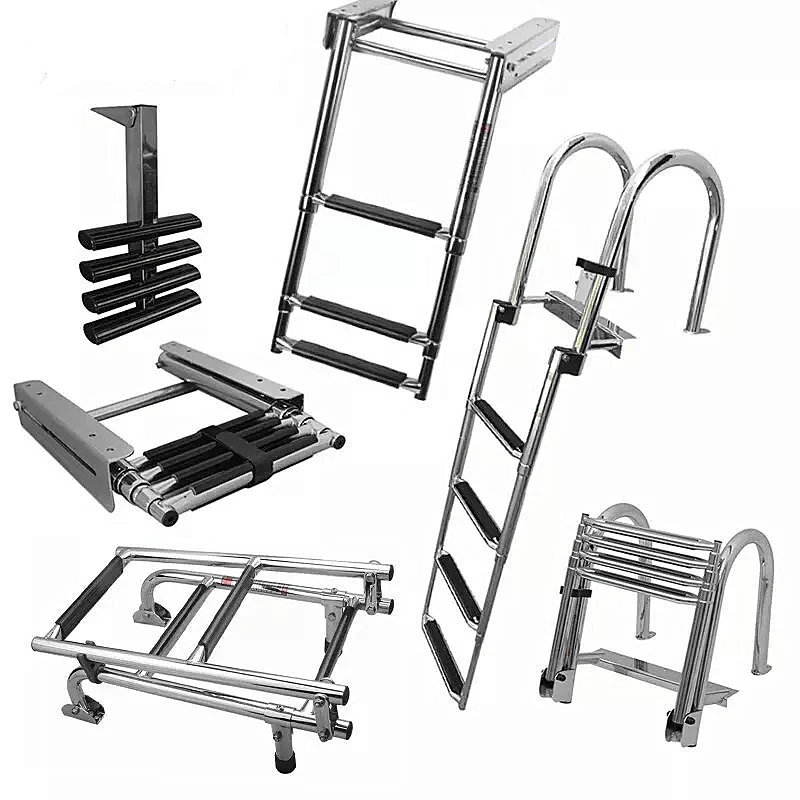 Stainless Steel boat ladder Hardware telescopic boarding ladder for Boat