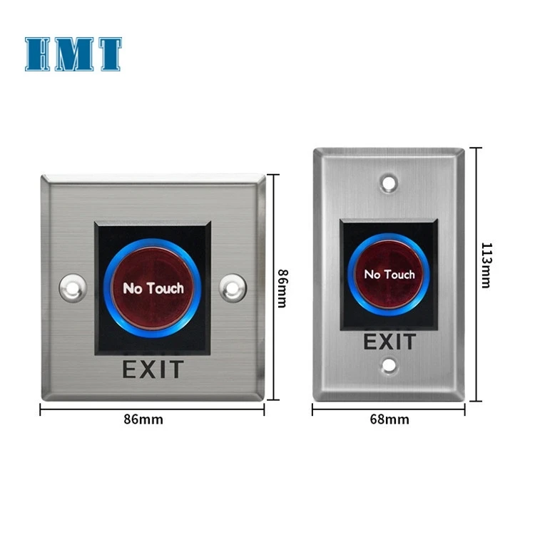 Бесконтактный выключатель из нержавеющей стали, инфракрасный датчик, кнопка выхода для контроля доступа