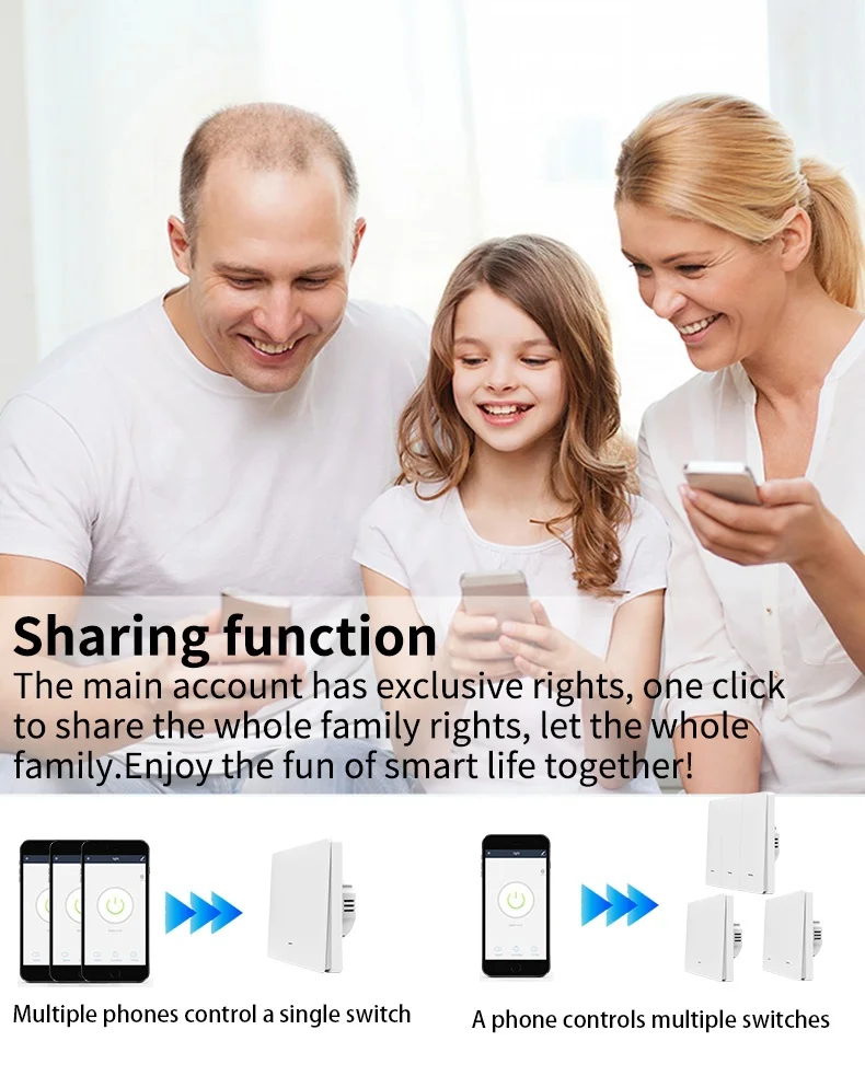 HONEYGUARD HLC004 Tuya Smart Wall Switch Button Panel Light Switch Support App Remote Control Interruptor inteligente