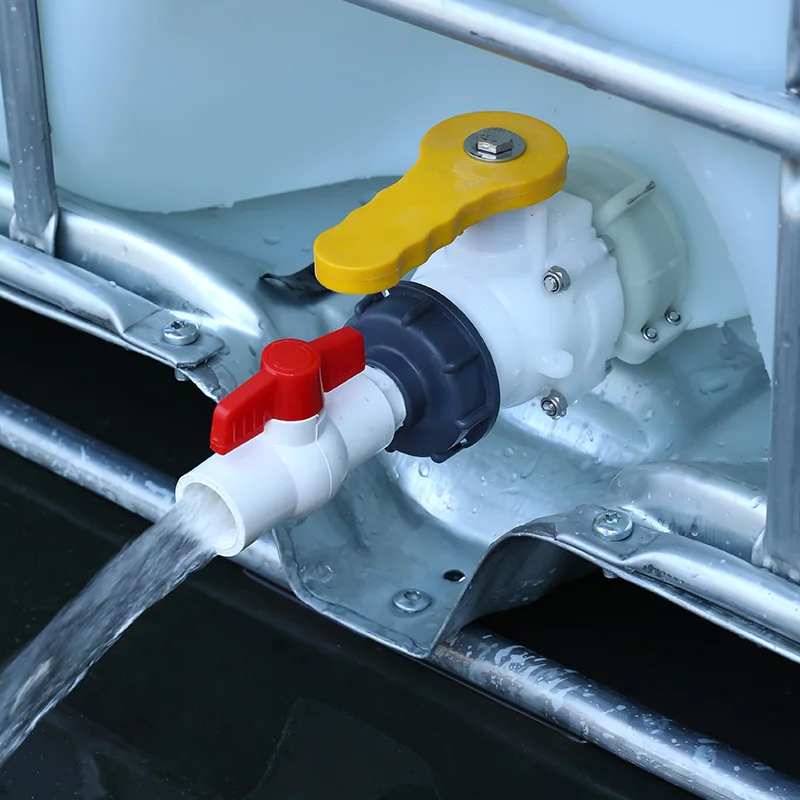 Plastic Water Valve Plumbing Pipe Fittings Ball Valve For IBC Tank