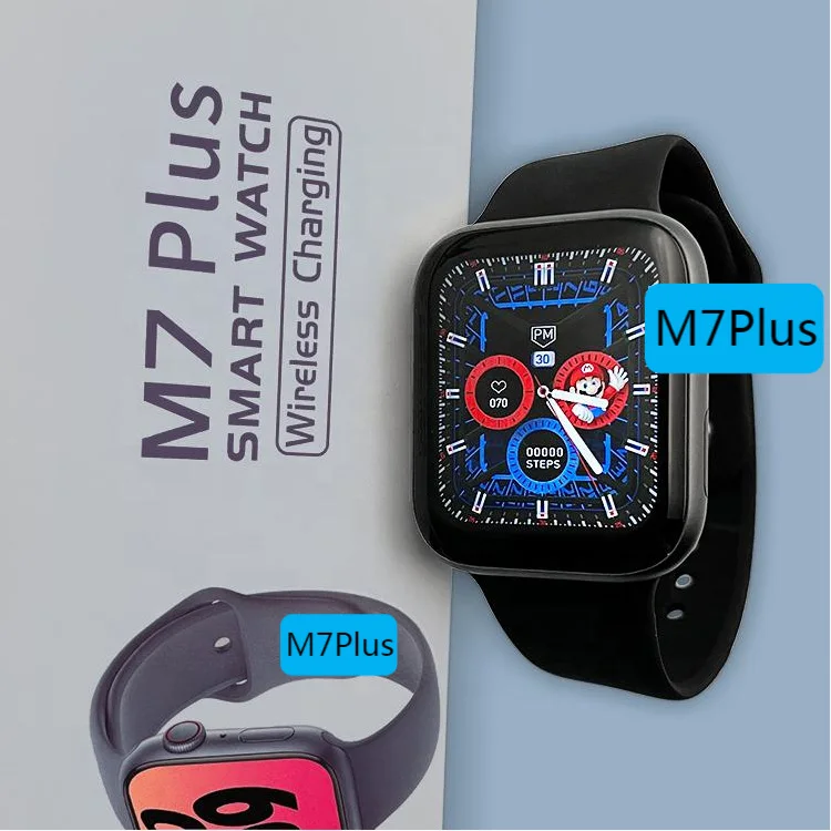 2022 New fashion Series 7 M7Plus Smartwatch bracelet 1.82 Inch Full Touch Screen Custom Wallpaper android io Smart Watch M7 Plus