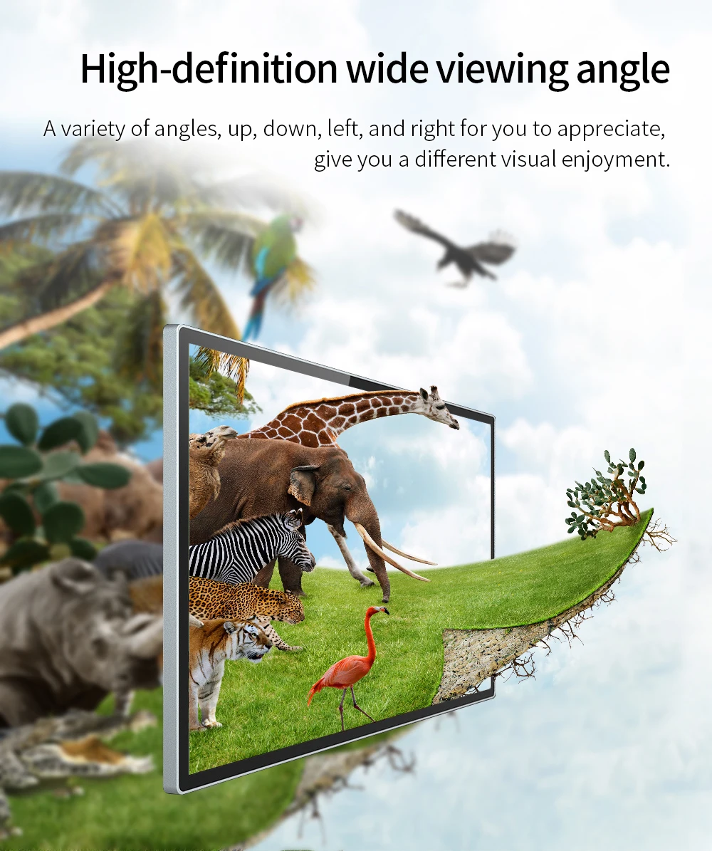 Рекламный стеклянный экран настенный видеодомофон небольшой цифровой рекламный