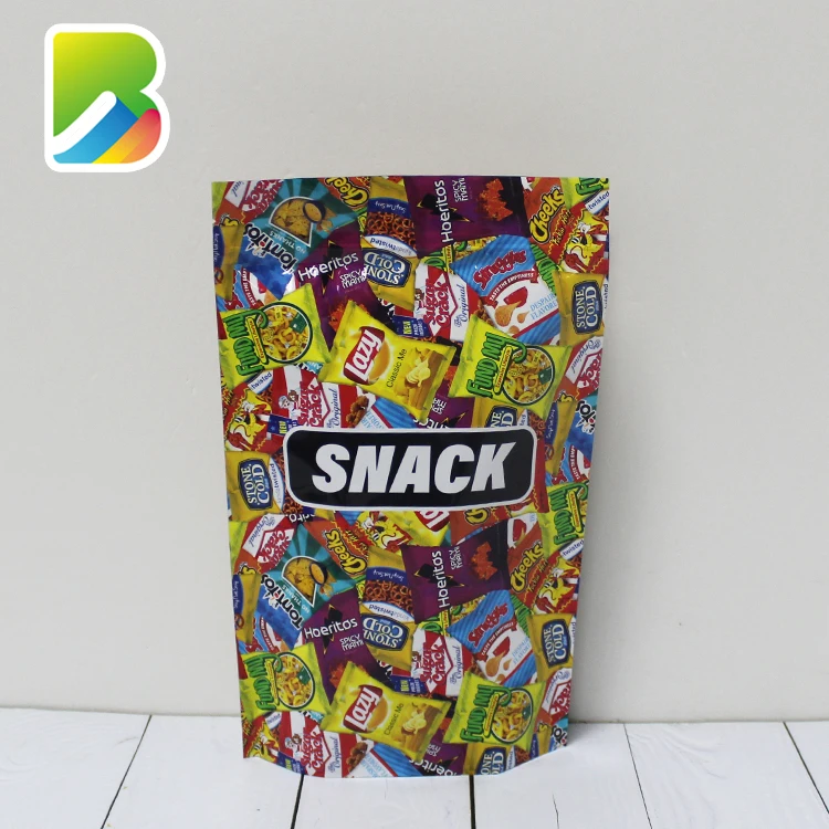 Popcorn Packaging Bags Stand up Package Bag and Various Food Bag with Zipper Free Samples Custom Printed Self Sealing Plastic