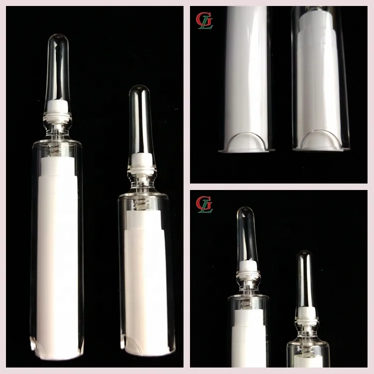 5ml Eye Cream Plastic Airless Syringe Bottle syringe shaped airless bottle for eye cream injection bottle Prefilled Syringe tube