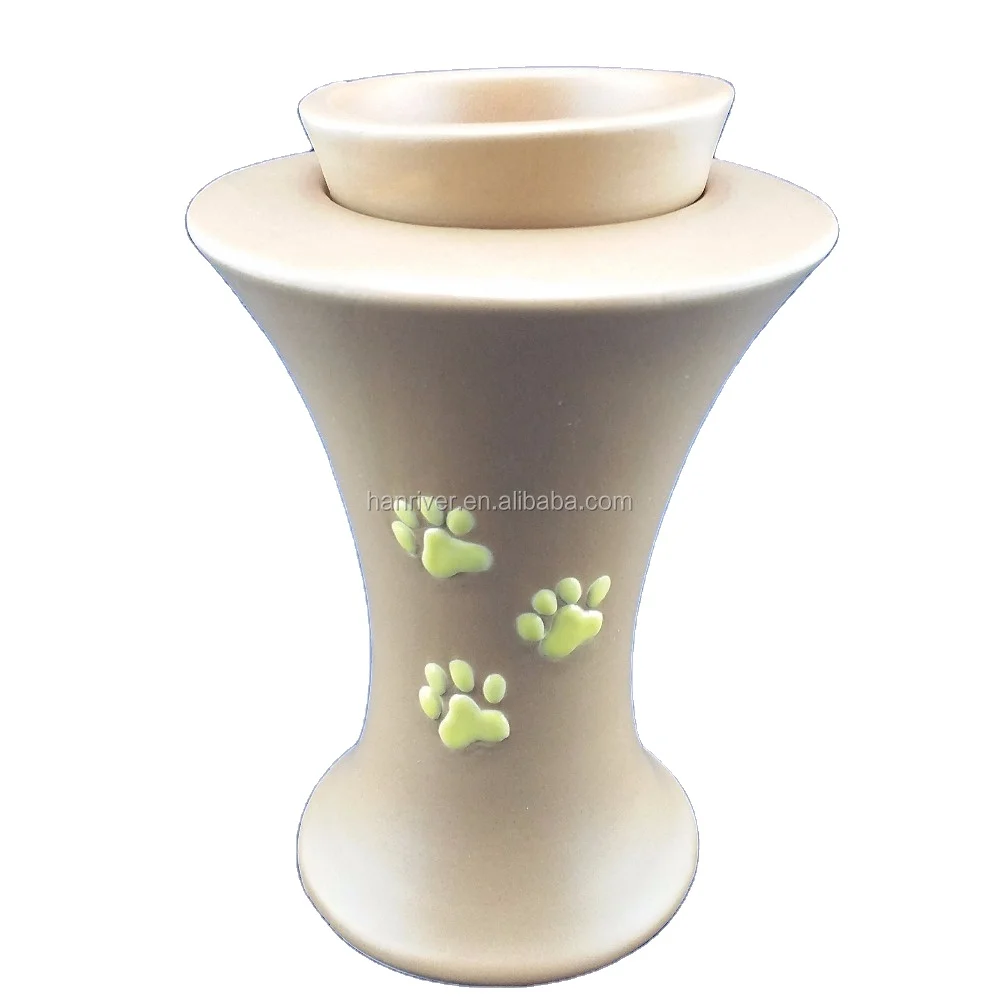 Best selling unique pet casket application cremation urn with hand paint paw marks (1600366768901)