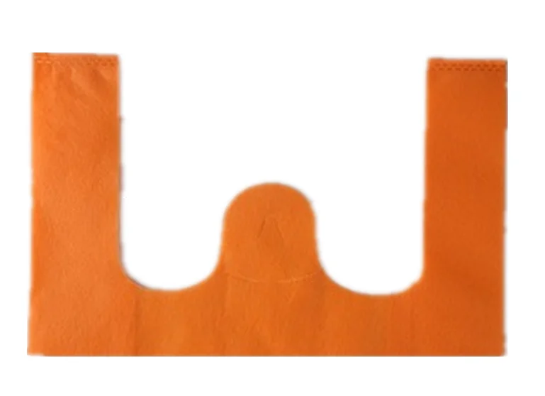 2022 Hot Selling cheap price colorful eco-friendly non woven t-shirt bag supermarket w d cut carry-out bags