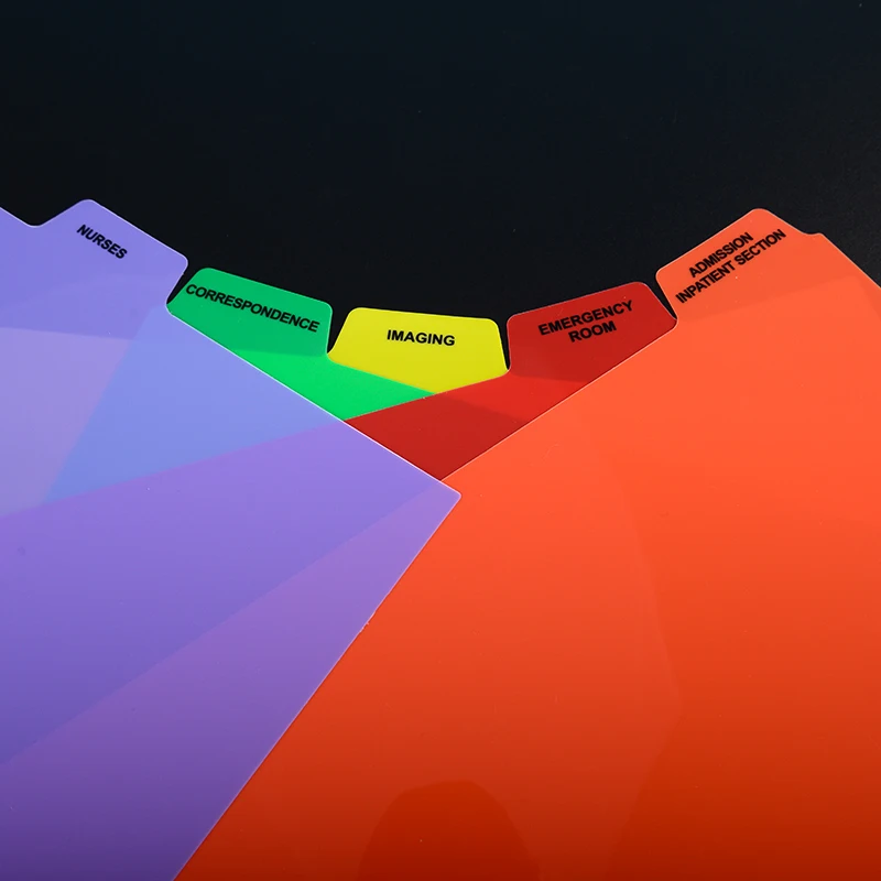 Eco Colored A5 Paper Page Dividers Loose-Leaf Notebook Inserts Spacer 6 Holes Separator Page Planner Index