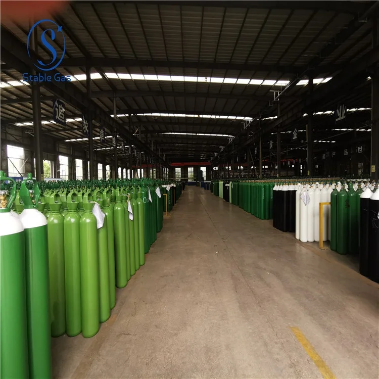 High Purity 99.999% Oxygen Gas 50L 200bar Oxygen Gas Cylinder Price