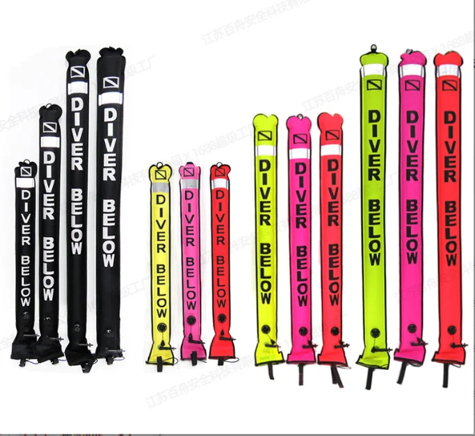 Surface Marker Buoy Colorful Visibility Safety Inflatable Scuba SMB Dive Alert Diver Below Diving Safety Gear Equipment