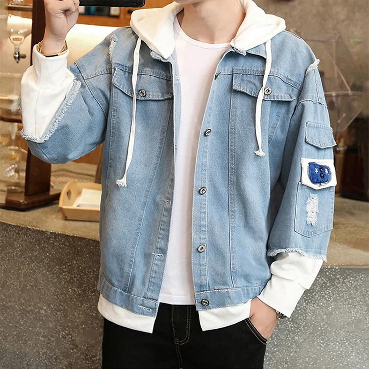 
Anime Son Goku blue denim coat men wholesale custom cartoon character printed denim clothes dragon ball clothes 